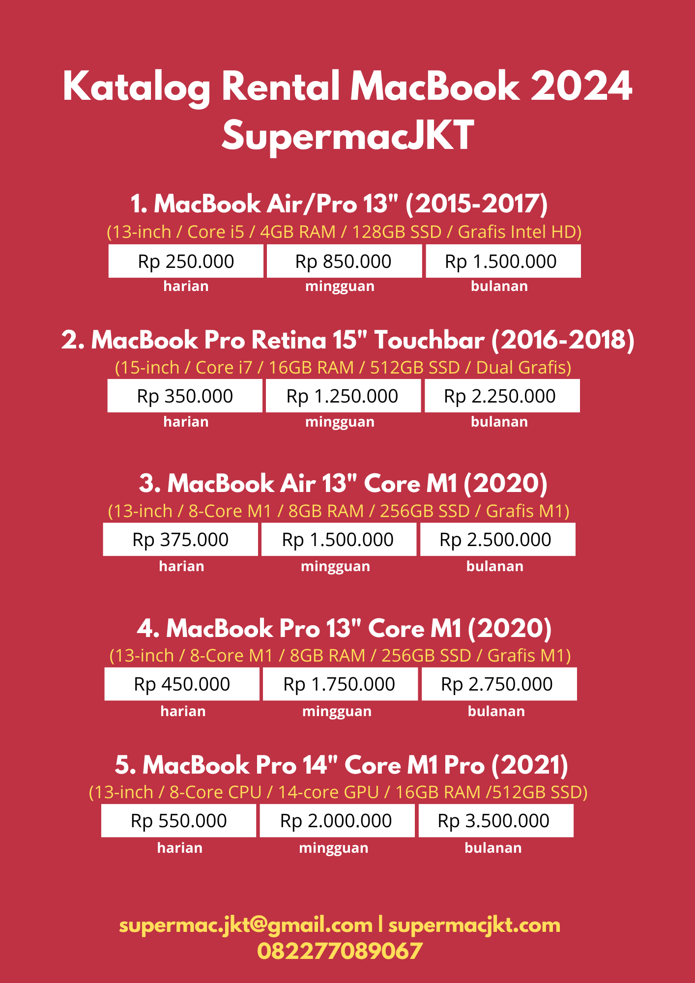 Mac Rental – Supermac Jakarta